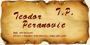 Teodor Peranović vizit kartica